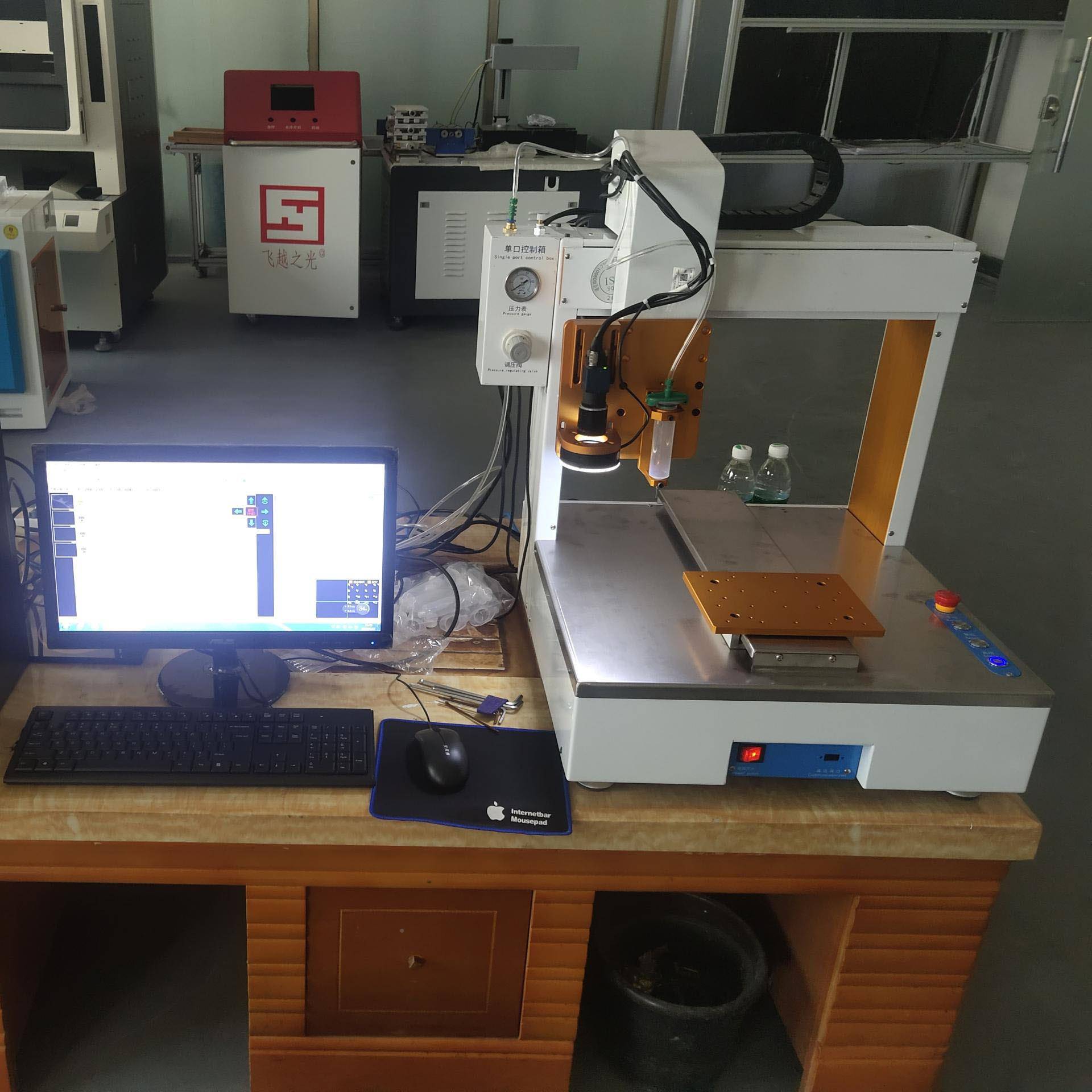 广州全自三轴平台桌面式全局部C动C视D觉点RWN胶机高景速准确定位