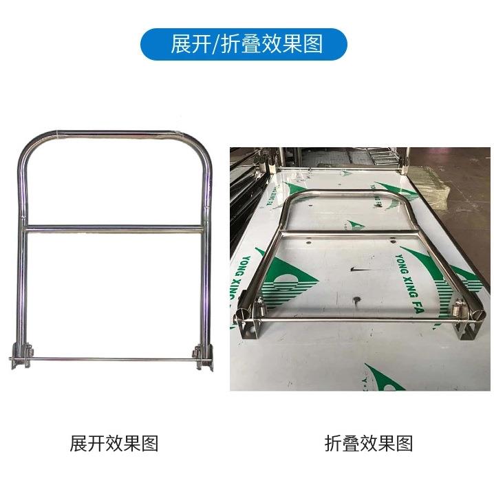 不锈钢手推车把手平板车扶手小推车搬运车折叠胶板车扶手配件拉手