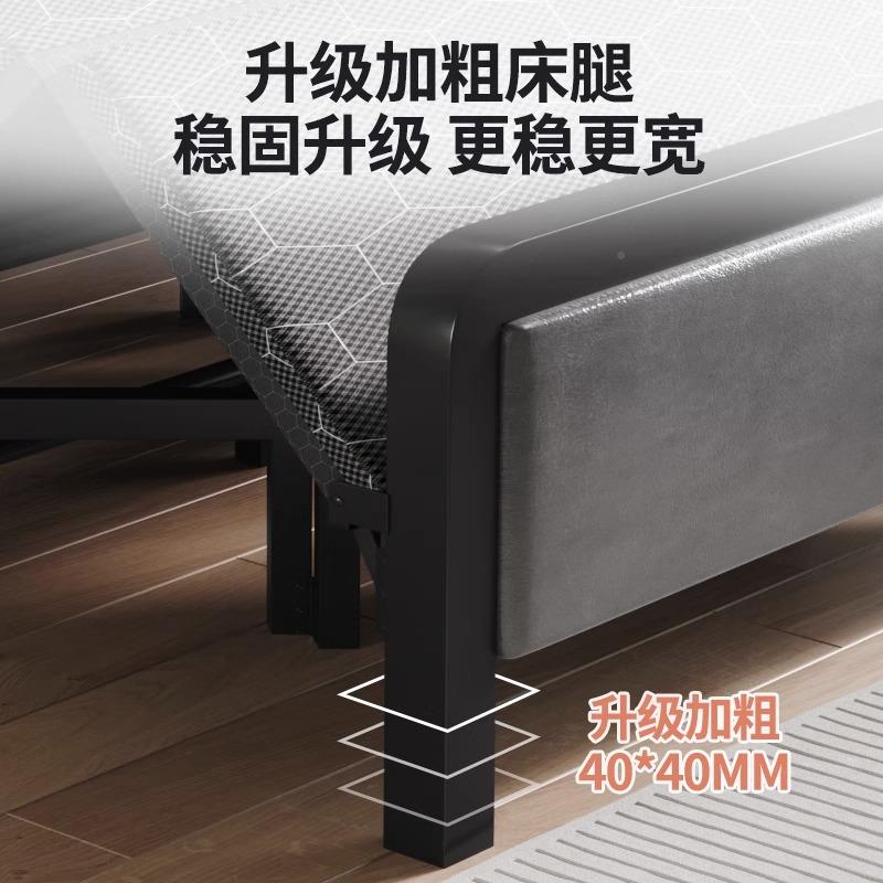 家折叠单人床用休铁床双XQQ人床床铁艺床1米午2出租房铁床简易硬