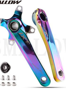 JIAKUN IXFl山地车中空牙盘曲柄 改装单盘左右曲柄 中空曲柄炫彩