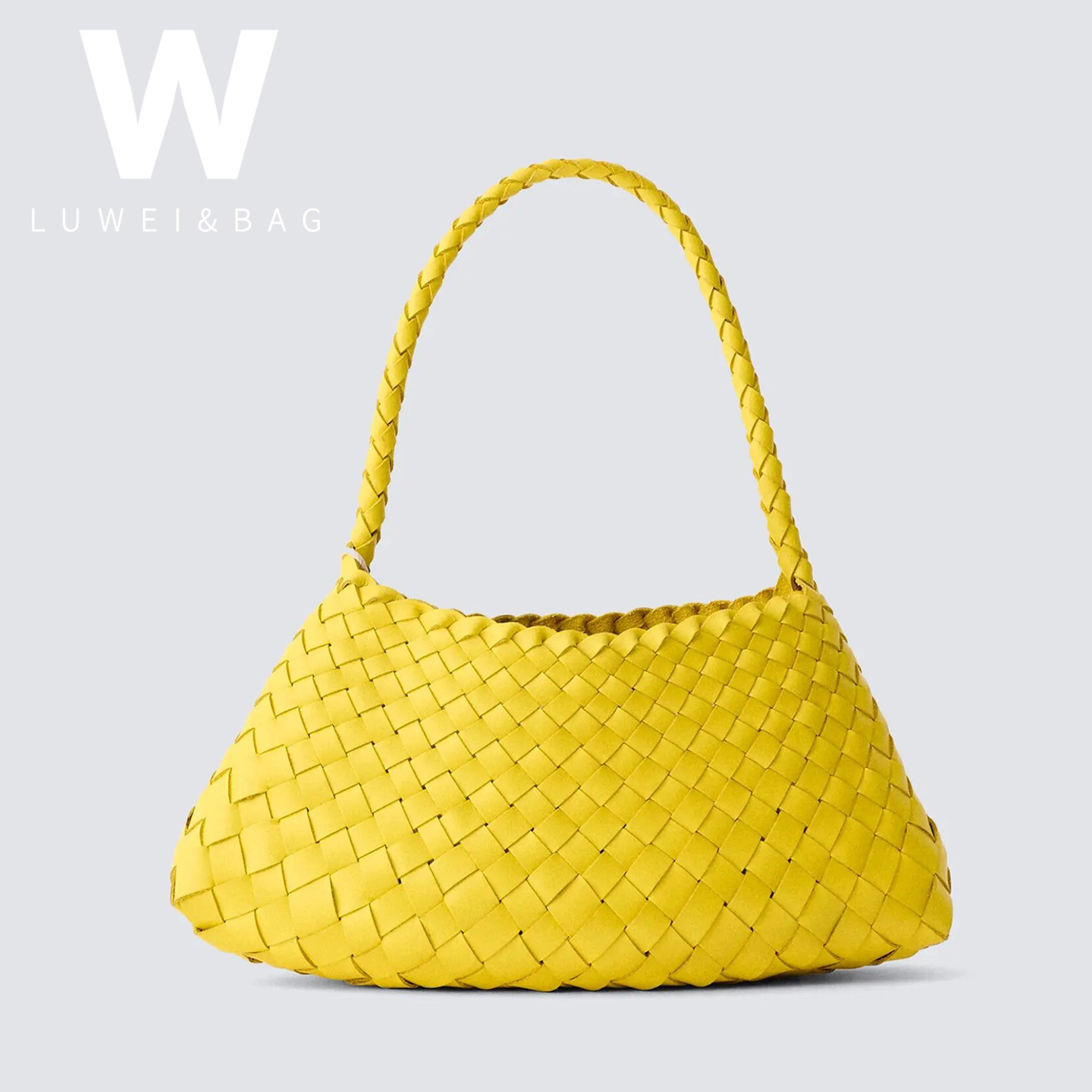 dragon8943牛皮编织包法式腋下包2025新款女士手工真皮月牙手提包,箱包皮具/热销女包/男包,编织包,淘宝优惠券,粉丝福利购,淘宝优惠卷