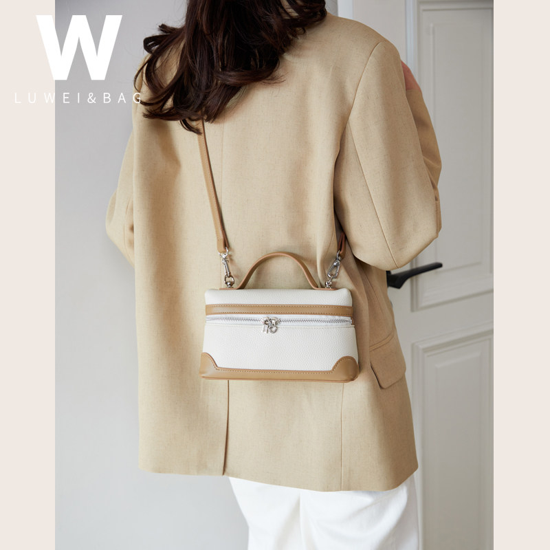 【雅调】饭盒包真皮女包2025新款小方包轻奢小众单肩化妆包盒子包