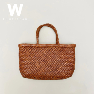 dragon8809法式 高级感托特包小号手提小拎包 牛皮编织包女2026新款