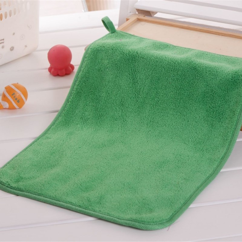 加厚长毛吸水不掉毛小毛巾珊瑚绒单色厨房擦车保洁酒店幼儿园专用
