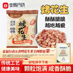 仓鼠行动五香烤花生米新货下酒菜正宗山东莱西脱油烤花生休闲零食