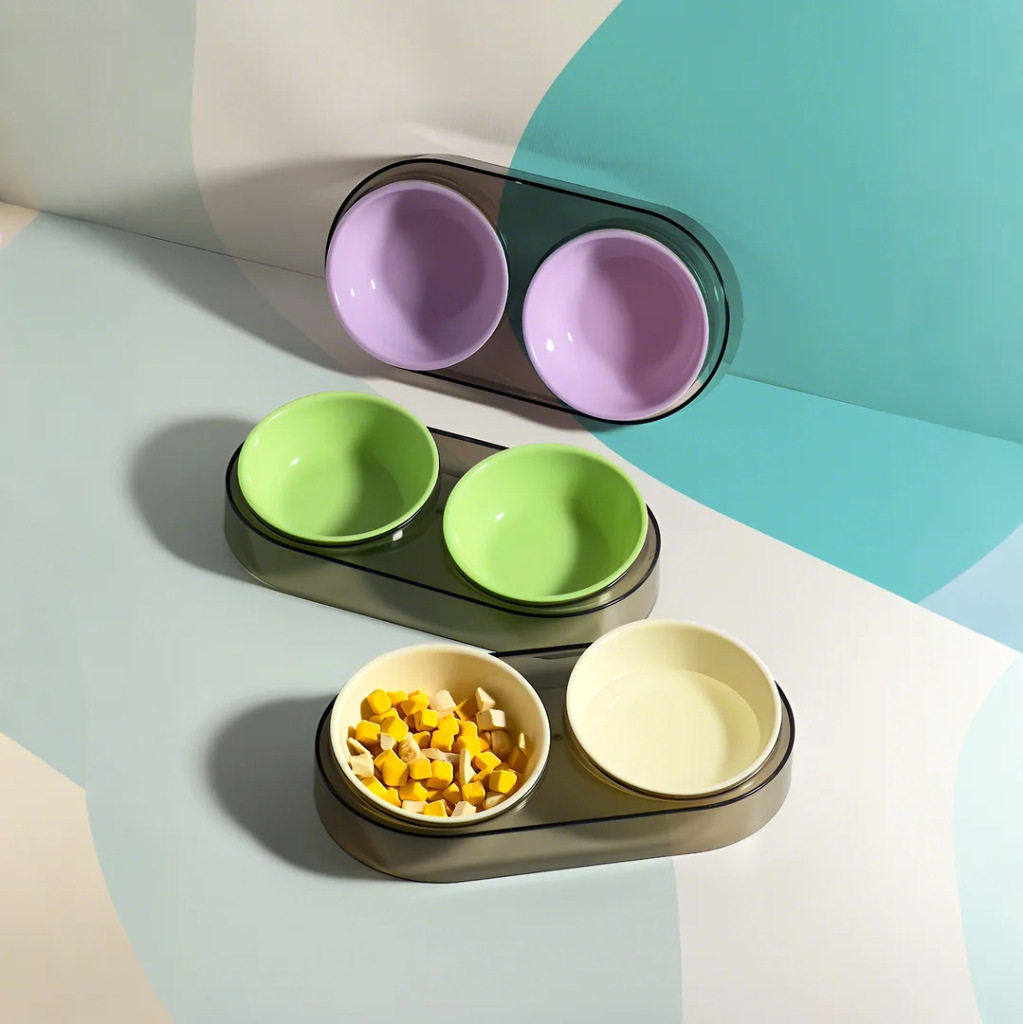 猫碗透明猫食盆宠物喂食饮水双碗狗碗防打翻宠物碗吃饭碗宠物用品,宠物/宠物食品及用品,饮水器/水壶/水头,淘宝优惠券,粉丝福利购,淘宝优惠卷