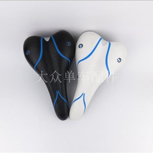 寶馬黑白鞍座山地自行車(chē)車(chē)座子山地車(chē)坐墊加寬加厚舒適中空配件