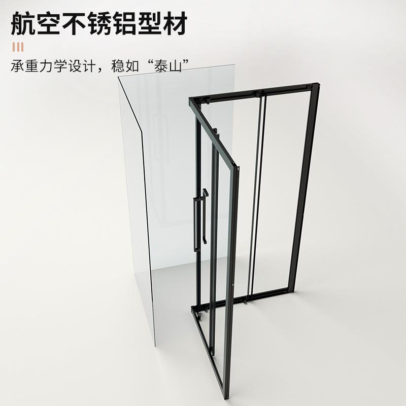 简易淋浴房间整体酒977店家用洗澡L生型8断mm卫间浴室隔钢化玻璃