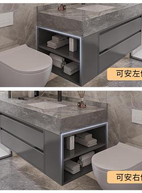 岩板VRY陶能瓷盆浴室柜合洗手脸盆柜智卫生间洗漱台池奢现组代简