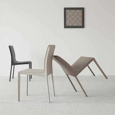 酒店书FYA洽谈样设计师椅意式餐马鞍皮椅现代板轻奢家用餐房厅靠