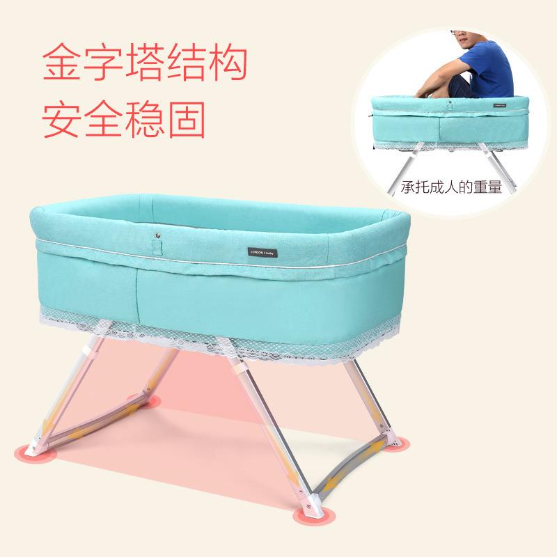婴儿床便携式可折叠bGXFb宝多行能欧式旅摇宝篮床轻便新生儿功移
