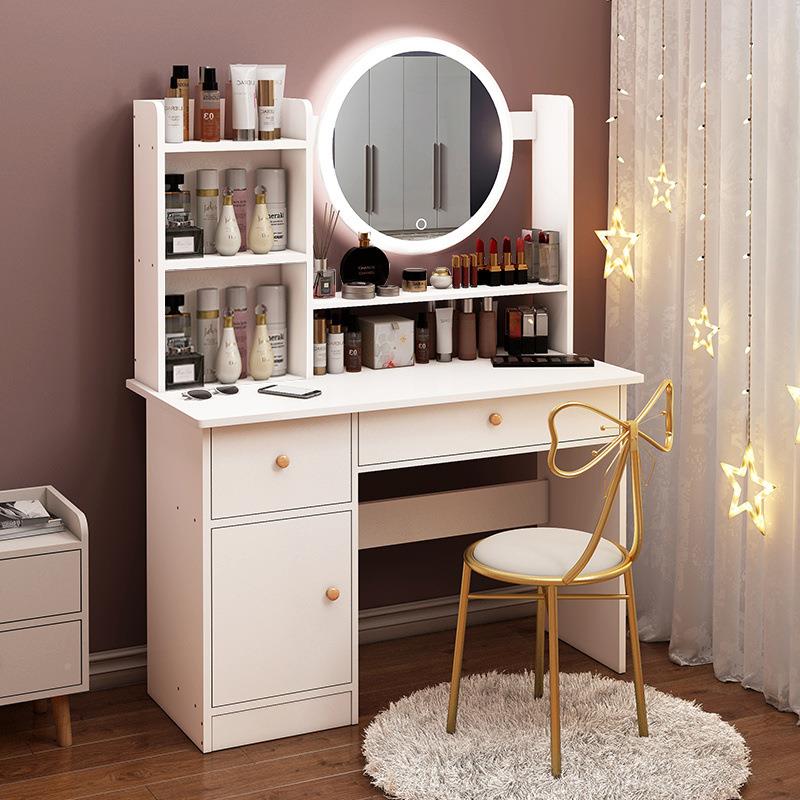 简约网红梳小妆小台纳柜一体化XZS妆台卧室型化妆桌户型梳妆柜收