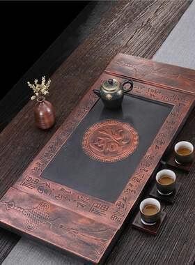 2033225新茶盘款家用简整块客厅功夫现代金石约水茶具石材茶台排