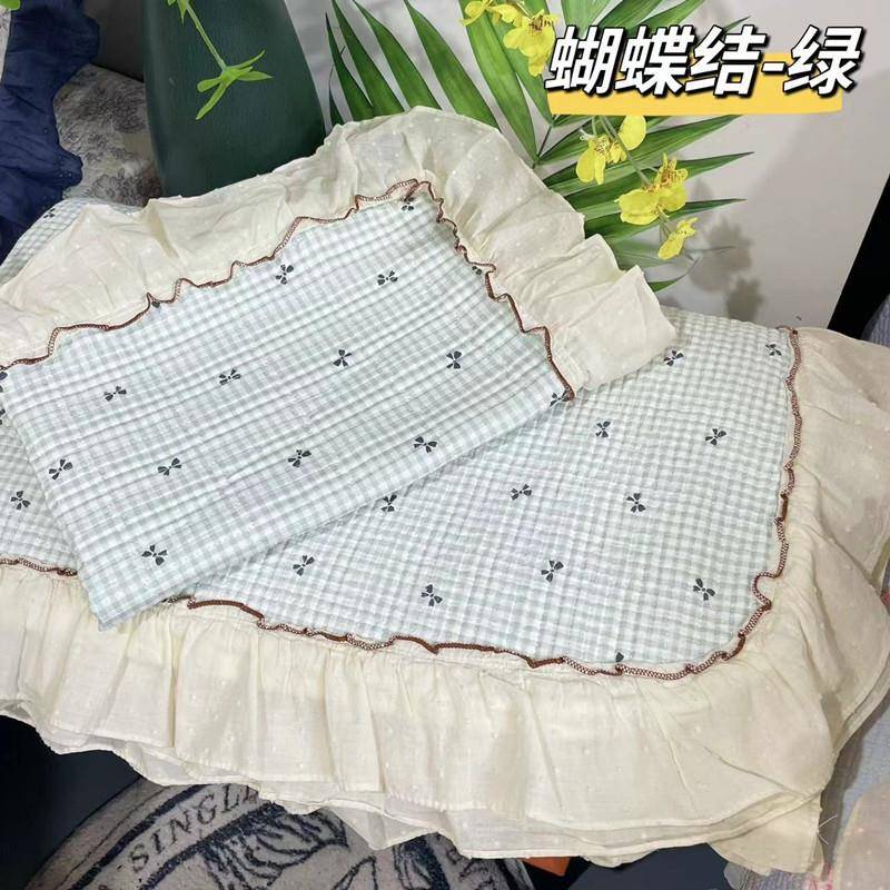 2025款纯棉床盖三件2套法式裙全新棉床花边床盖三件套NPC60*230cm