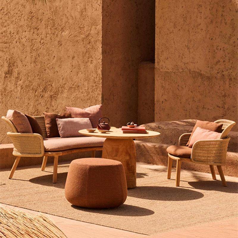 户外桌椅餐桌餐椅藤家具园别墅庭院天防水长SAY桌实木露柚木编花