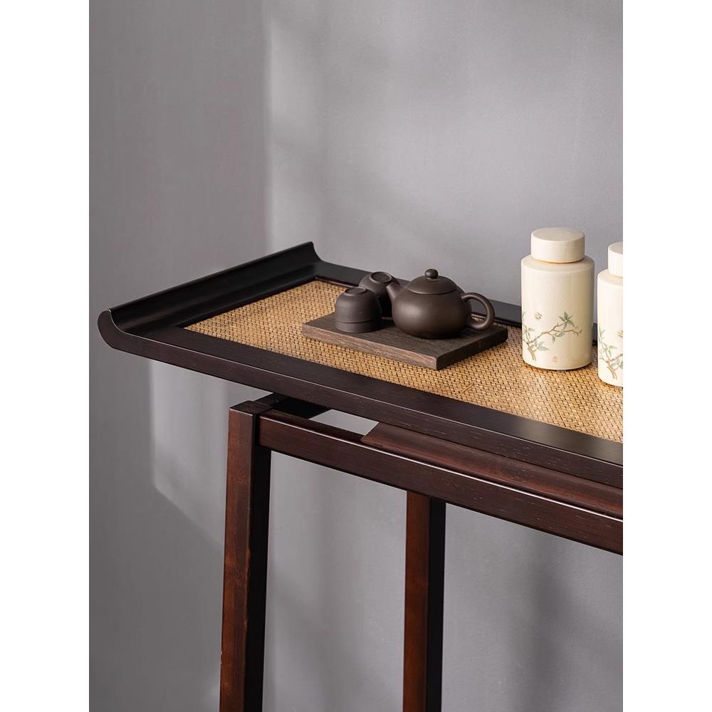 新中式关桌子入户端景无品牌/台仿古简约条物案几墙供桌靠窄置架