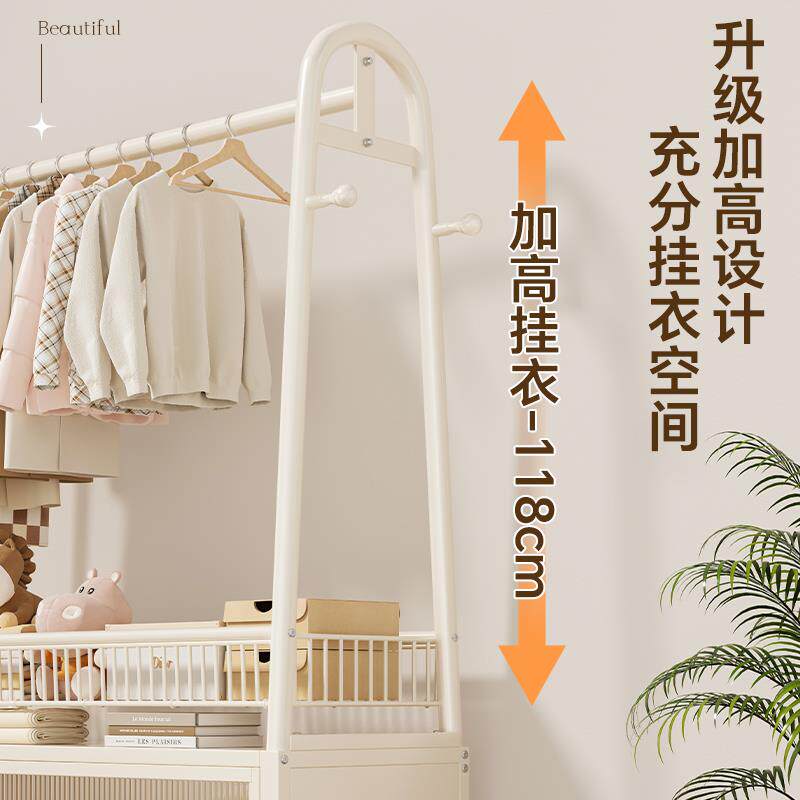 客可爱简约风家用BDR简易帽架轻奢可移动阳厅衣台晒晾衣服架子