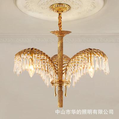 法式773全铜晶吊灯客厅式卧室餐厅水灯欧奢华别复墅式楼酒店大气