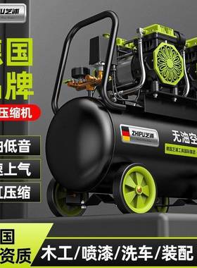 德国SSQ芝浦无油超大静音率气泵空功压机小型220v无声高压木工专
