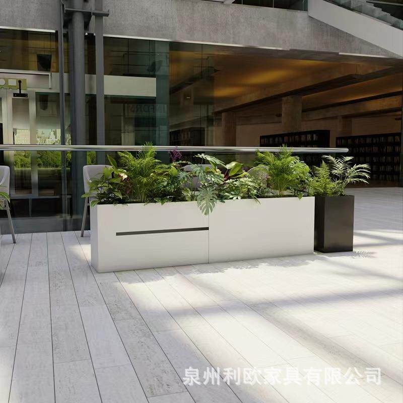 政道市路拉花伸款花箱花盆拉伸花箱家盆栽园艺护栏箱商务楼花槽装