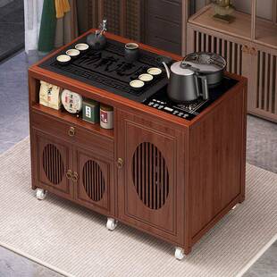 yhu移动茶桌家用壶小台烧水一几体茶水柜茶非实木茶车客厅fY2EBBa