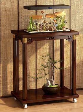 新中式花花架子客厅内落地式置物架VJO阳台实木台2025款室多层花