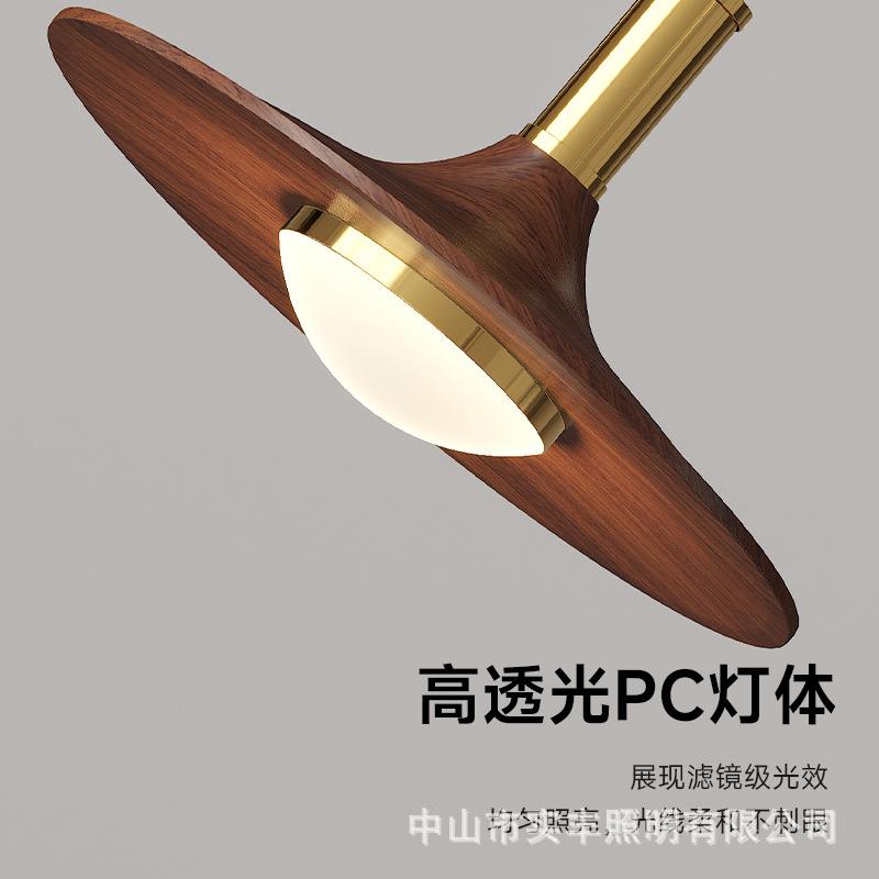 中山灯具厂直包销邮中古风胡吊木8338桃色复古风吧台灯具餐厅灯