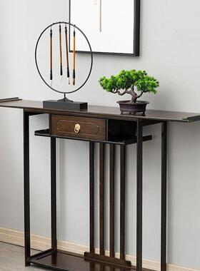 实木玄关台门供桌香式案新中端简约客厅条案景台玄关柜轻XNH奢现