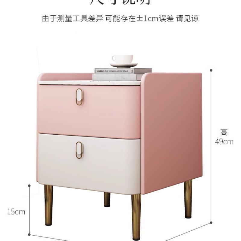 bky【1157人收藏】木岩轻简约现代实卧室板公主床头柜奢网MOD红小