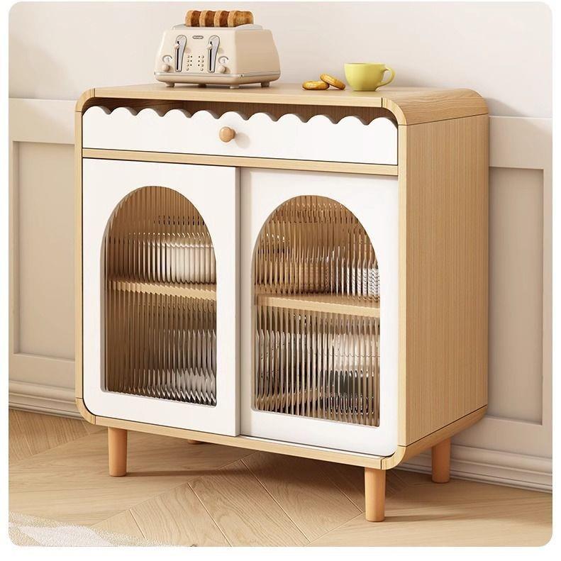 原柜木奶风OZR餐边柜一体靠墙酒客厅现代简约法油厨式置物柜子储