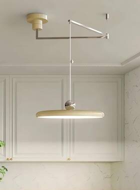 餐厅吊灯奶油风XL-D450e现代简约饭厅灯飞碟全光谱吧台设计餐师ld