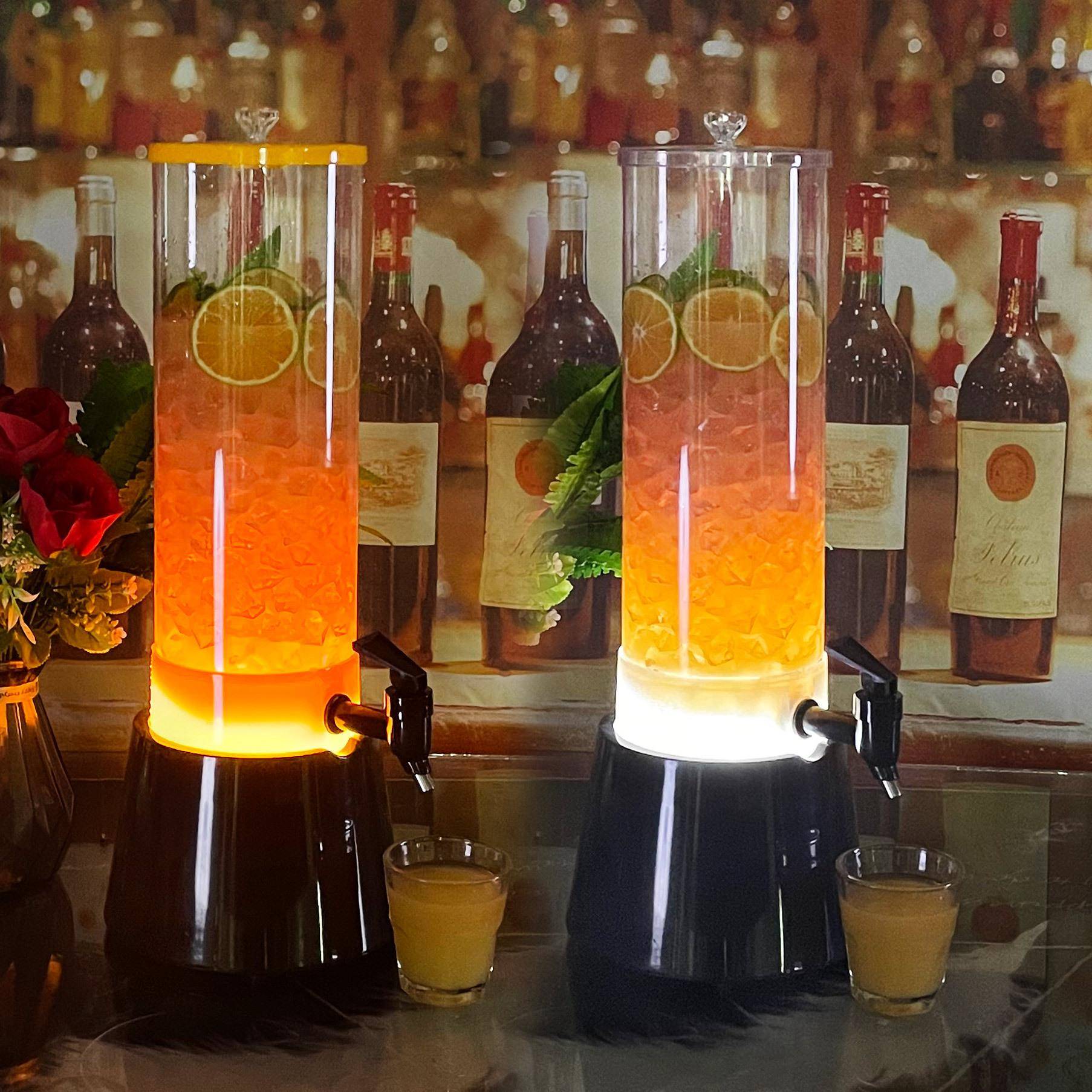 酒炮酒酒吧升发光扎啤酒头炮RWN带龙网红2L乐可饮料桶可充电啤桶