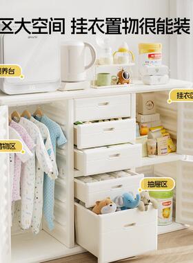 儿童具纳柜宝分FQY类置物收纳架斗柜宝婴收儿储物柜喂养台衣玩柜