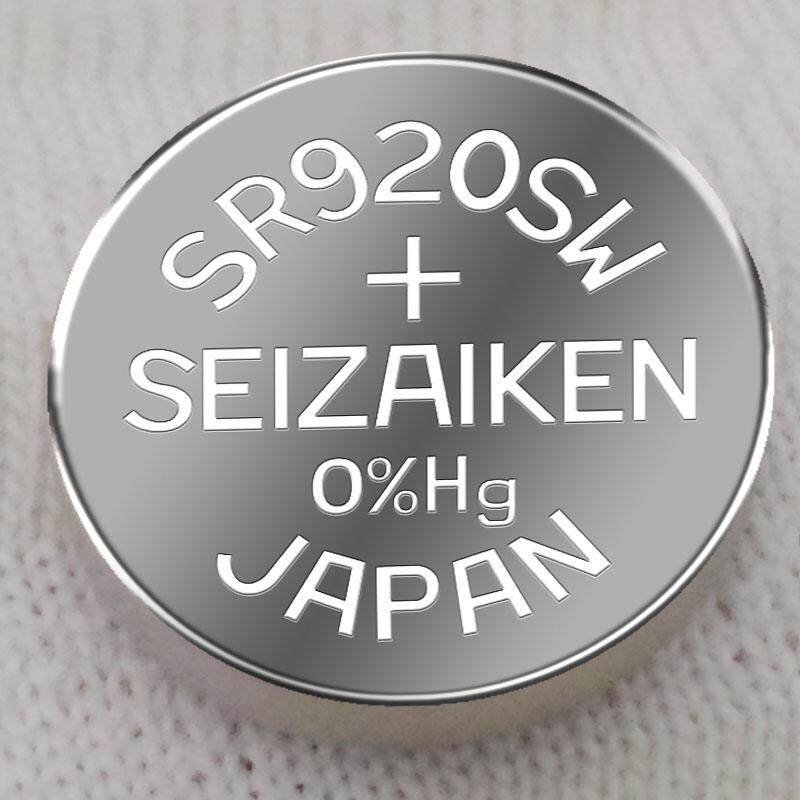 适用于原装进口日本SEIZAIKEN精工SR920SW无汞氧化银手表钮扣电池 电子