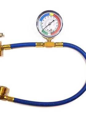 R134aR12汽车空调加氟冷媒单表补充加注软管M14 1/2acme