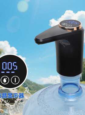新款双泵大出水量桶装水抽水器家用充电款定量数显电动上水器现货