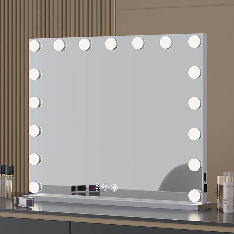 大号智能镜子led化妆镜台式灯泡桌面梳妆镜带灯卧室公主镜梳妆台