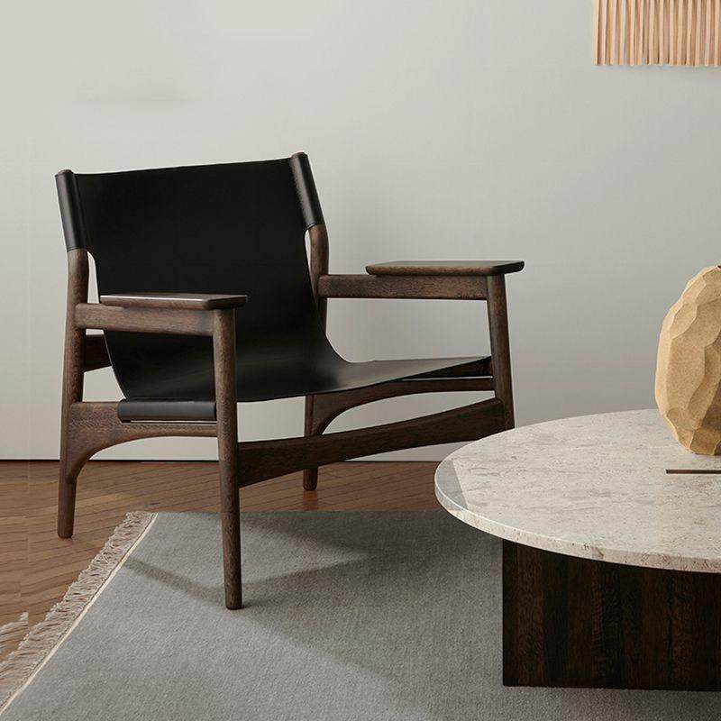 北欧覆古单人实木沙发椅黑色休闲 皮靠背椅子客厅设计师简约小户,住宅家具,沙发椅,淘宝优惠券,粉丝福利购,淘宝优惠卷