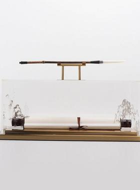 新中式毛笔创意客厅书房家居摆件样板房间办公桌酒柜玄关软装饰品