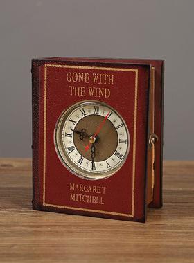 欧式复古假书摆件装饰轻奢高级感仿真书收纳盒藏手机桌面创意钟表