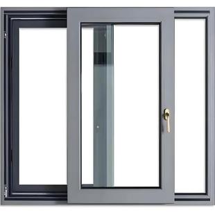 侧压平移断桥铝系统窗节能推静音拉隔音飘移聚氨酯填充窗定制