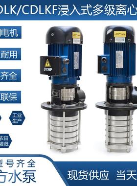 杭州南方南泵水泵 CDLK/CDLKF不锈钢浸入式多级离心泵 机床车床泵