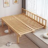 小户型折叠床飘窗伸缩拼接床排骨架榻榻米伸缩抽拉拓展定制实木床