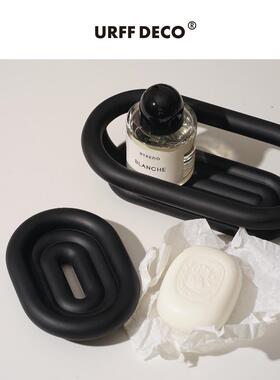 Urff Deco专利的浴室收纳篮系列收纳托盘收纳篮黑色和白色