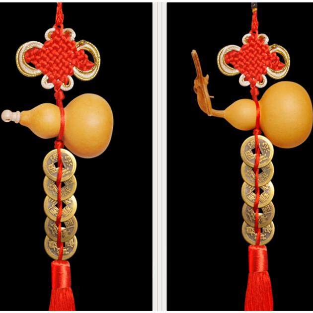 化解门对门对窗厕所门对卧室门卫生间家用帘子天然葫芦五帝钱挂件,家居饰品,装饰摆件,淘宝优惠券,粉丝福利购,淘宝优惠卷