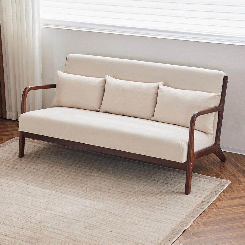 新中式实木沙发客厅2025新款木质茶楼卡座胡桃木双人沙发椅子家俱