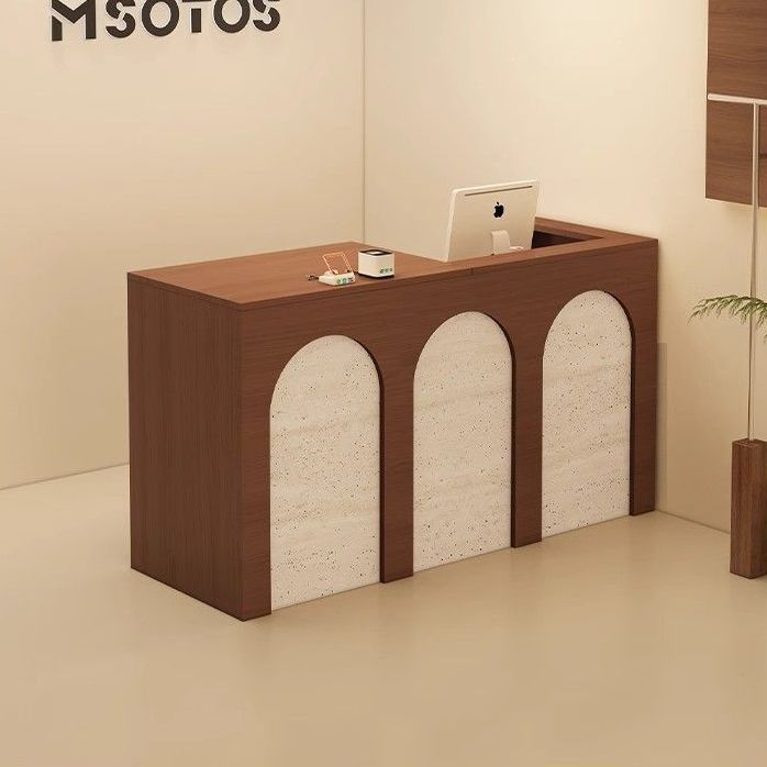 服装店收银台法式中古风女装店铺吧台桌美甲店美容院前台小型柜台