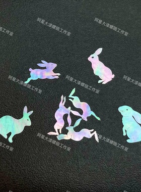 兔子大漆漆艺动物螺钿花镶嵌漆画