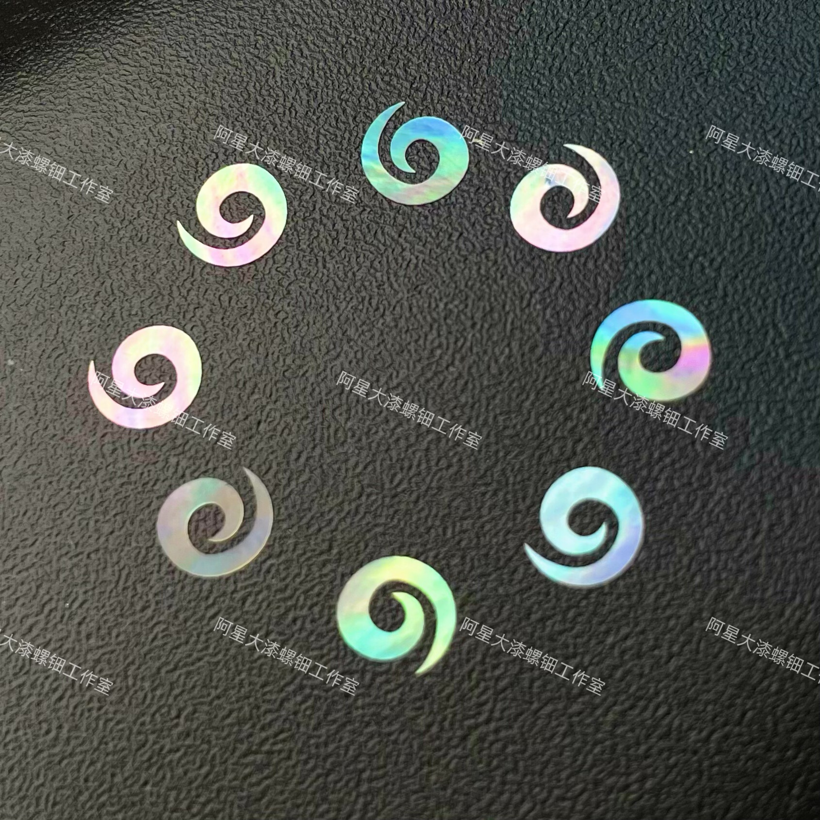 谷纹螺钿片白蝶贝大漆器画螺钿花