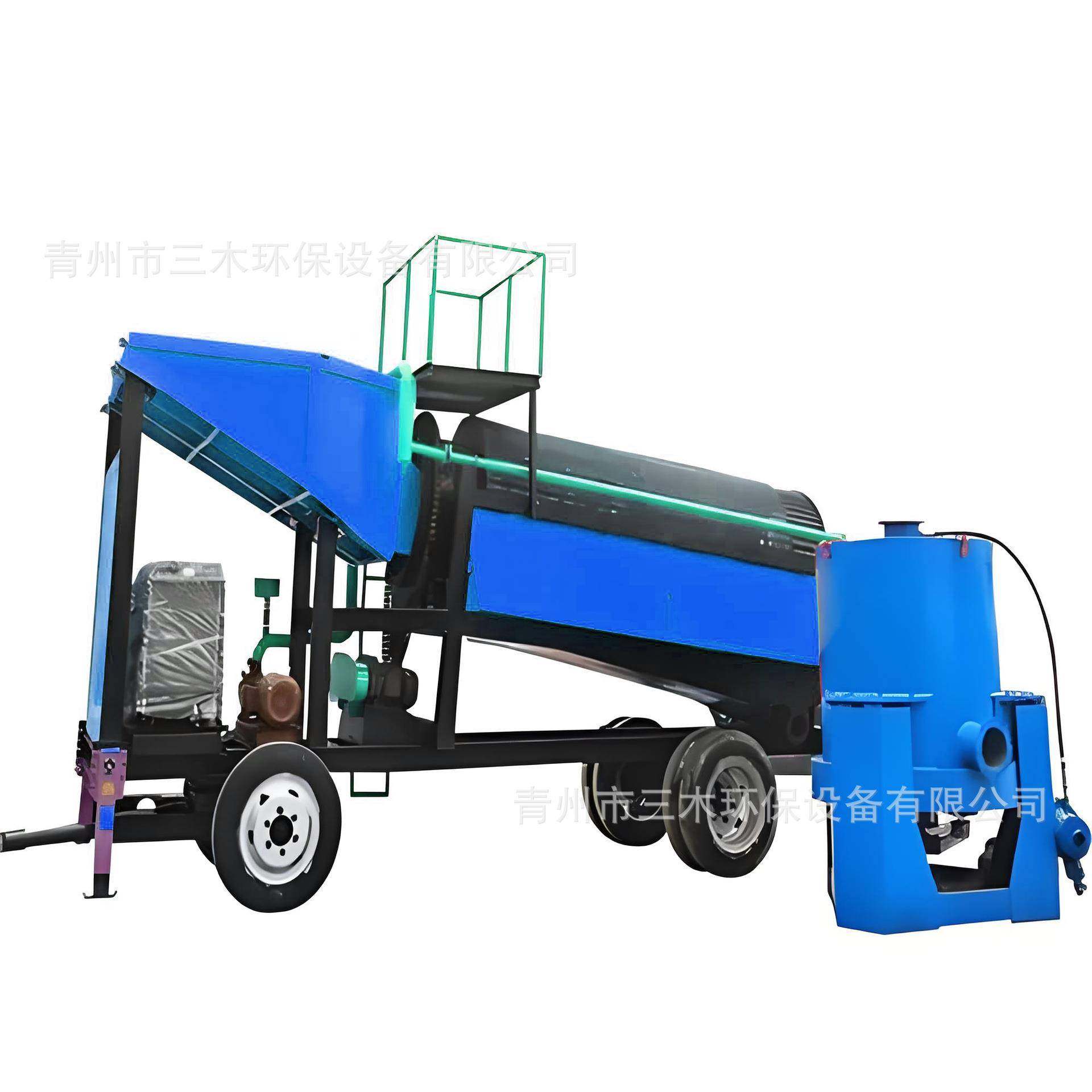 小型沙金砂金淘金设备鼓动溜槽淘金设备旱地移动淘金车厂家直供